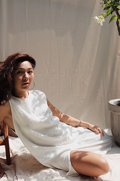 Bom Midi Dress in Pearl11