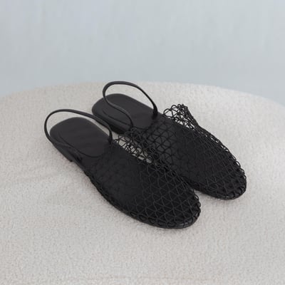 漁網編織兩穿涼拖鞋1