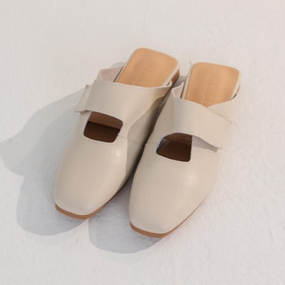 弧面魔鬼氈繫帶穆勒鞋4