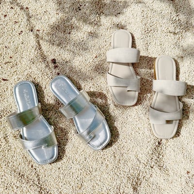 MIT經典百搭露趾平底拖鞋1