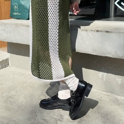 雙扣漆皮雕花孟克牛津鞋4