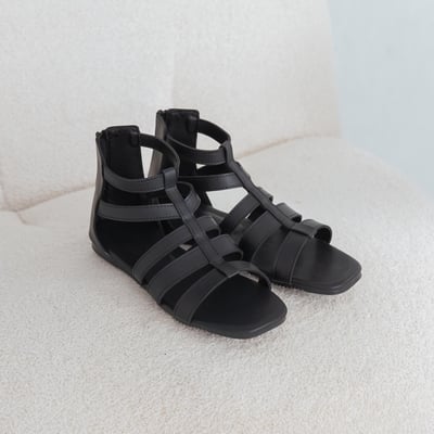 MIT簡約編織羅馬平底涼鞋1