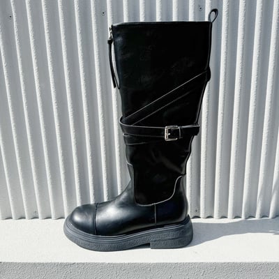 前拉式率性可翻折長筒靴2