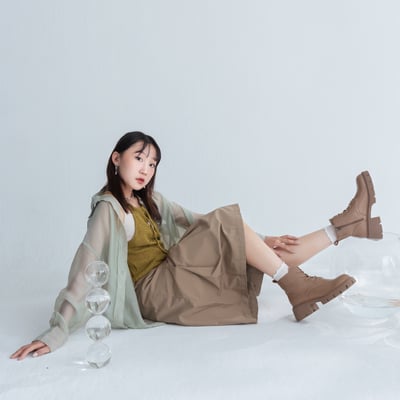 厚底寬版側拉鏈短靴3