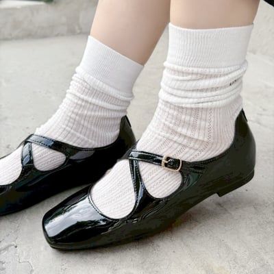 日系交叉繫帶漆皮瑪莉珍鞋4