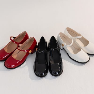 漆皮圓頭娃娃瑪莉珍跟鞋5