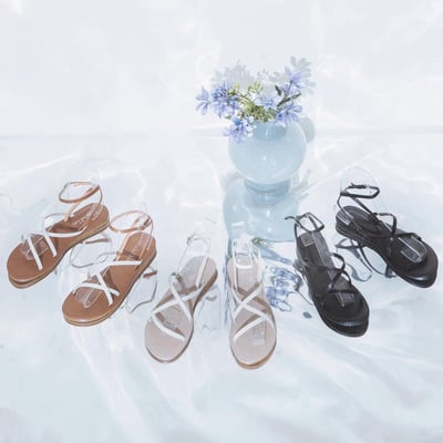 MIT交叉一字扣羅馬涼鞋5