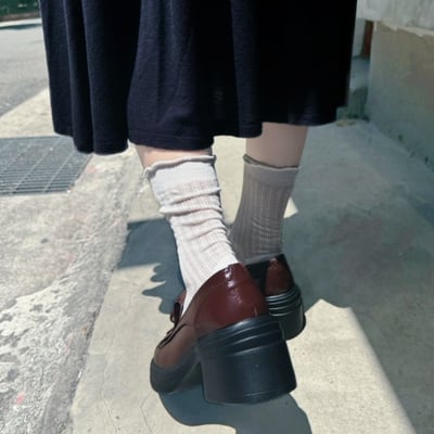 英倫風流蘇厚底樂福鞋5