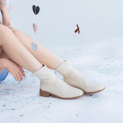 韓系襪套平底百搭短靴4