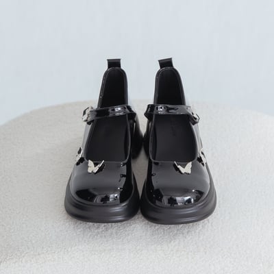 蝴蝶漆皮瑪莉珍厚底鞋2