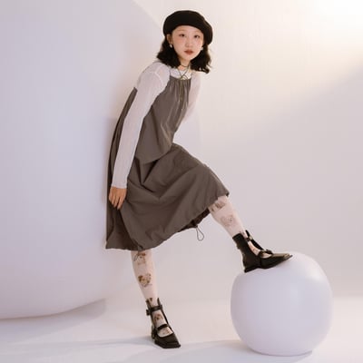 法式復古方頭高筒瑪莉珍鞋2