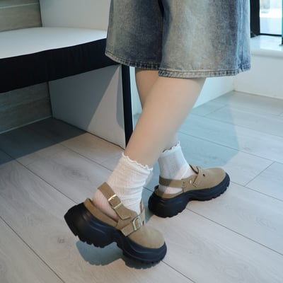 率性包頭機能厚底涼鞋1