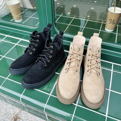 英倫風小V設計鹿皮短靴6