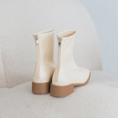 韓系襪套平底百搭短靴2