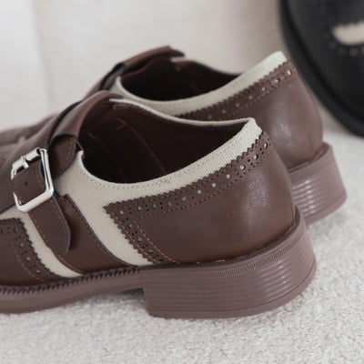復古英倫風雙色拼接牛津鞋6