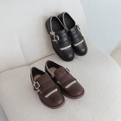 復古英倫風雙色拼接牛津鞋4