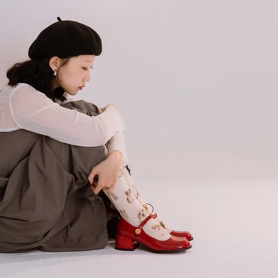 漆皮圓頭娃娃瑪莉珍跟鞋4