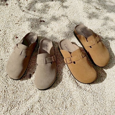 韓版包頭厚底穆勒拖鞋1