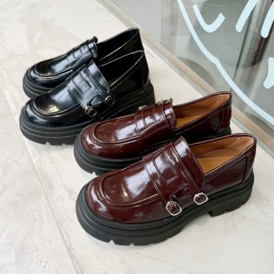 雙扣學院風輕量厚底樂福鞋5