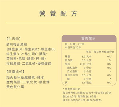 酵母Ｂ群綜合維生素5