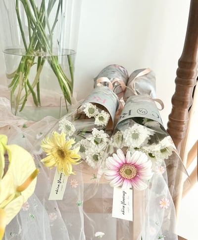 🌼 彩色非洲菊油畫質感花束(不挑色）🌼 Flower Gift4