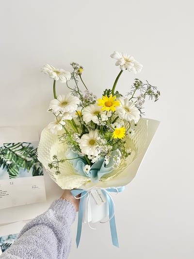 潔白心願太陽客製花束 Customized Bouquet4