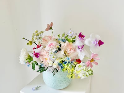 春綠彩虹盆花 Spring Rainbow Centerpiece5