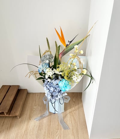 藍色寫意祝福客製花束 Customized Bouquet1