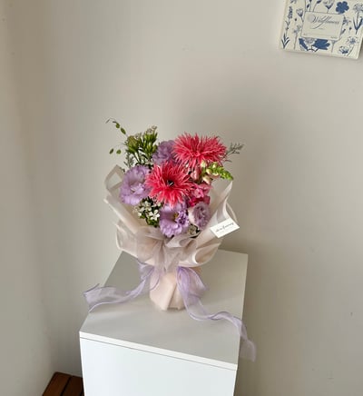 羽毛太陽自然客製花束 Customized Bouquet1