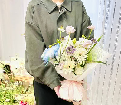 溫柔初心羽毛太陽客製花束 Customized Bouquet4