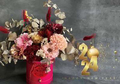 年旺金運乾燥手作桌花 Centerpiece1