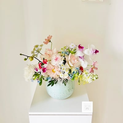 春綠彩虹盆花 Spring Rainbow Centerpiece1