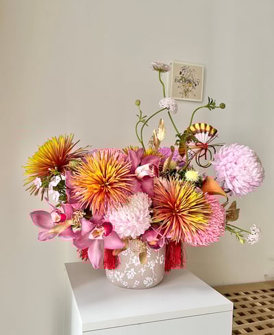 金絨粉黛開幕誌慶盆花 Centerpiece2