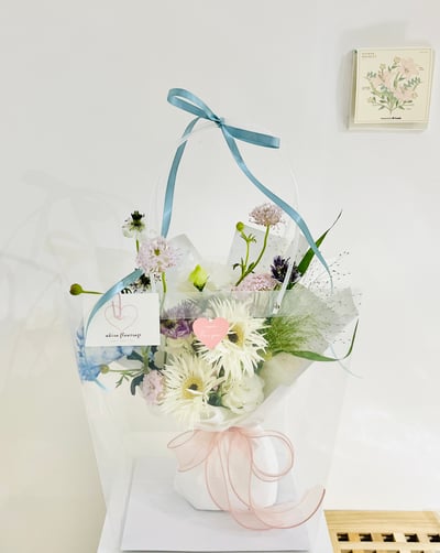 溫柔初心羽毛太陽客製花束 Customized Bouquet5