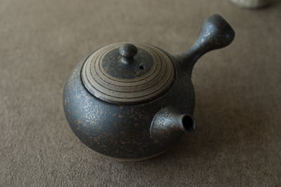 炭化同心圓吹釉【藤田德太】2