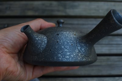 炭化圓平吹釉【藤田德太】6