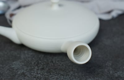 白泥極淺平急須【前川淳藏】4