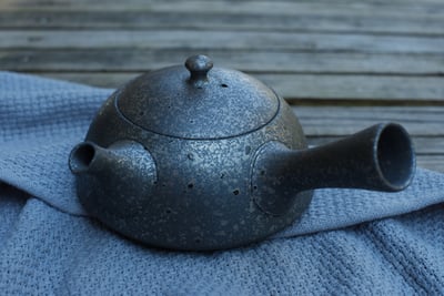 炭化圓平吹釉【藤田德太】4