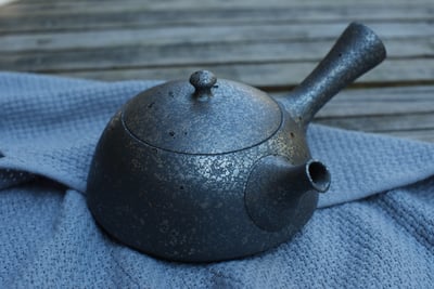 炭化圓平吹釉【藤田德太】3