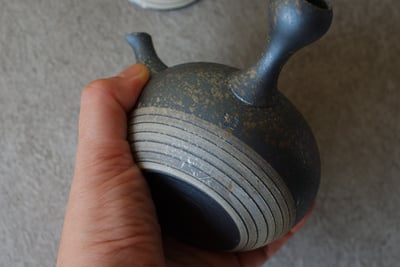 炭化同心圓吹釉【藤田德太】10