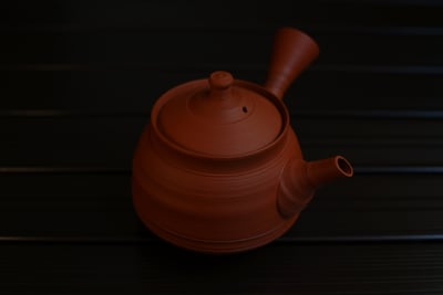 朱泥筋挽急須【村越風月】3