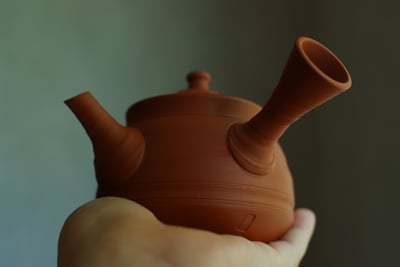 朱泥筋挽急須【村越風月】6