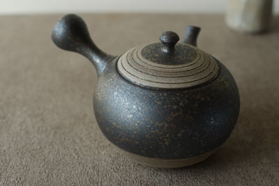 炭化同心圓吹釉【藤田德太】3