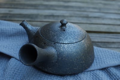 炭化圓平吹釉【藤田德太】5