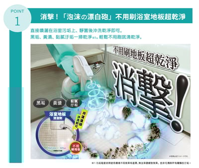 【KT龍捲洗隊】擊潰浴室黑垢地板泡沫劑 300ml2