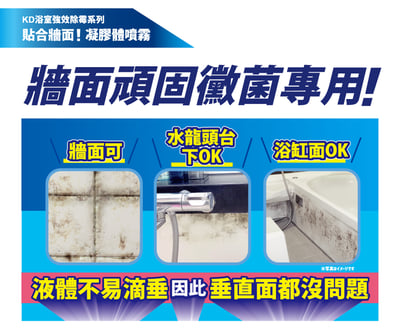 【KD】浴室用密閉粉碎除黴清潔劑 300ml3