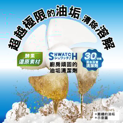 【SHWATCH】廚房頑固油垢一泡即淨清潔劑3
