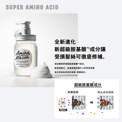 【Amino Mason】超級胺基酸高濃度修護髮膜(乾燥.一般髮質適用) 200g3