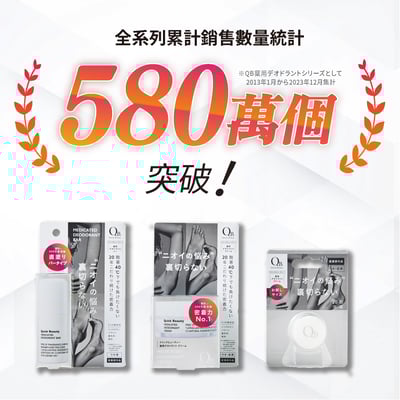 【白金級QB】不沾手抗異味體香棒 20g (腋下、足用)3