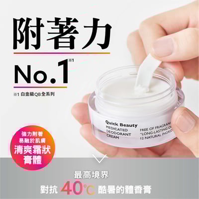 【白金級QB】集中抗異味持久體香膏30g(腋下、足用)3